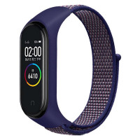 Ремешок Nylon New для Xiaomi Mi Band 3/4/5/6/7 - Navy Blue