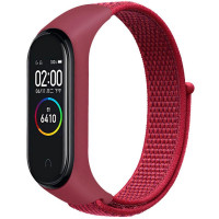 Ремешок Nylon New для Xiaomi Mi Band 3/4/5/6/7 - Red