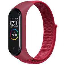 Ремешок Nylon New для Xiaomi Mi Band 3/4/5/6/7 - Red