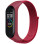 Ремешок Nylon New для Xiaomi Mi Band 3/4/5/6/7 - Red