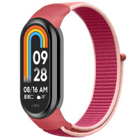 Ремешок Nylon New для Xiaomi Mi Band 8/9/10 - Pomegranate Red / Pink
