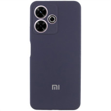 Custodia Silicone Cover Lakshmi Full Camera (AA) with logo per Xiaomi Redmi 13 4G / Poco M6 4G - Blu / Midnight Blue