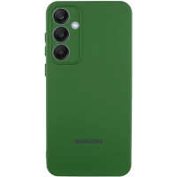 Чехол Silicone Cover Lakshmi Full Camera (AA) with logo для Samsung Galaxy S24 FE - Зеленый / Dark green
