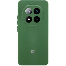 Чехол Silicone Cover Lakshmi Full Camera (AA) with logo для Xiaomi Redmi Note 14 Pro 4G/5G - Зеленый / Dark green