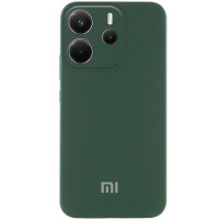 Чохол Silicone Cover Lakshmi Full Camera (AA) with logo для Xiaomi Redmi Note 14 4G (Europe version) - Зелений / Dark green