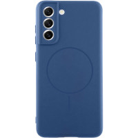 Чохол Silicone Cover Lakshmi Full Camera (AA) with MagFit для Samsung Galaxy S21 FE - Синій / Navy blue