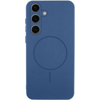 Чехол Silicone Cover Lakshmi Full Camera (AA) with MagFit для Samsung Galaxy S24 - Синий / Navy blue
