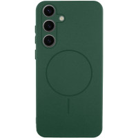 Чохол Silicone Cover Lakshmi Full Camera (AA) with MagFit для Samsung Galaxy S25+ - Зелений / Dark green