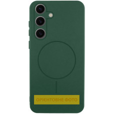 Чохол Silicone Cover Lakshmi Full Camera (AA) with MagFit для Samsung Galaxy S25 Edge - Зелений / Dark green