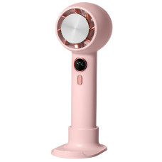 Портативний вентилятор YL007 with Display з підставкою для телефону 2000mAh - Pink