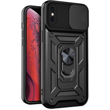 Чохол Ummi Camshield Serge Ring для Apple iPhone X / XS (5.8) - Чорний