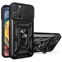 Чехол Ummi Camshield Serge Ring для Apple iPhone 15 Pro Max (6.7) - Черный / Black