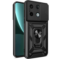 Чехол Ummi Camshield Serge Ring для Xiaomi Redmi Note 13 Pro 4G / 14s / Poco M6 Pro 4G - Черный / Black