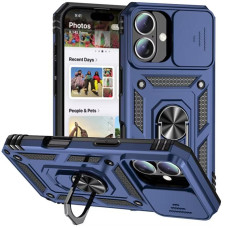 Чохол Ummi Camshield Serge Ring для Apple iPhone 16 (6.1) - Синій / Navy