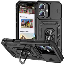 Чохол Ummi Camshield Serge Ring для Apple iPhone 16 (6.1) - Чорний / Black