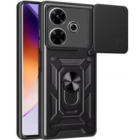 Чохол Ummi Camshield Serge Ring для Xiaomi Redmi 13 4G / Poco M6 4G - Чорний