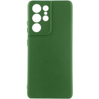 Чохол Silicone Cover Ummi Lakshmi Full Camera (AA) для Samsung Galaxy S22 Ultra - Зелений / Dark green