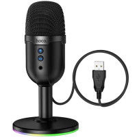 Мікрофон всеспрямований для геймінгу Hoco L25 Bright USB - Black