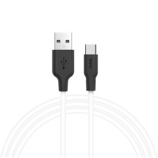 Дата кабель Hoco X21 Silicone Type-C Cable (1m) - Чорний / Білий