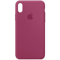 Чехол Silicone Case Full Protective (AA) для Apple iPhone X (5.8) / XS (5.8) - Малиновый / Pomegranate