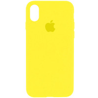 Чехол Silicone Case Full Protective (AA) для Apple iPhone XR (6.1) - Желтый / Neon Yellow