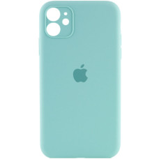 Чохол Silicone Case Full Camera Protective (AA) для Apple iPhone 11 (6.1) - Бірюзовий / Marine Green