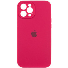 Чехол Silicone Case Full Camera Protective (AA) для Apple iPhone 12 Pro (6.1) - Красный / Rose Red