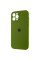 Чехол Silicone Case Full Camera Protective (AA) для Apple iPhone 12 Pro (6.1) - Зеленый / Dark Olive - фото