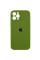 Чехол Silicone Case Full Camera Protective (AA) для Apple iPhone 12 Pro (6.1) - Зеленый / Dark Olive - фото
