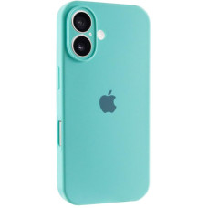 Чохол Silicone Case Full Camera Protective (AA) для Apple iPhone 16 (6.1) - Бірюзовий / Marine Green