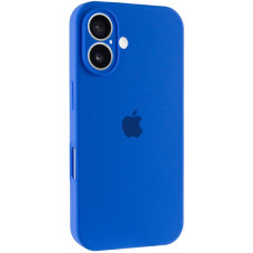 Чохол Silicone Case Full Camera Protective (AA) для Apple iPhone 16 (6.1) - Синій / Capri Blue