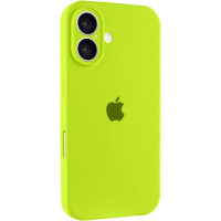 Чехол Silicone Case Full Camera Protective (AA) для Apple iPhone 16 (6.1) - Кислотно-зеленый / Acid Green