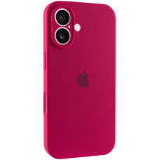 Чохол Silicone Case Full Camera Protective (AA) для Apple iPhone 16 Plus (6.7) - Червоний / Rose Red