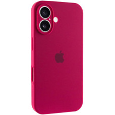 Чехол Silicone Case Full Camera Protective (AA) для Apple iPhone 17 (6.3) - Красный / Rose Red