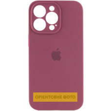 Чохол Silicone Case Full Camera Protective (AA) для Apple iPhone 17 Pro (6.3) - Бордовий / Plum