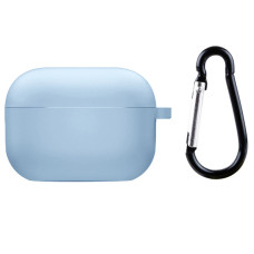 Силіконовий футляр з мікрофіброю для навушників Airpods 4 - Блакитний / Lilac Blue