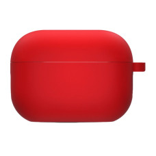 Силіконовий футляр з мікрофіброю для навушників Airpods 4 - Червоний / Red
