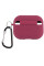 Силиконовый футляр с микрофиброй для наушников Airpods Pro 3 - Бордовый / Plum - фото