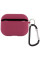 Силиконовый футляр с микрофиброй для наушников Airpods Pro 3 - Бордовый / Plum - фото
