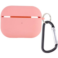 Силиконовый футляр с микрофиброй для наушников Airpods Pro 3 - Розовый / Pink