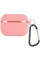 Силиконовый футляр с микрофиброй для наушников Airpods Pro 3 - Розовый / Pink - фото