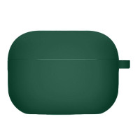Силіконовий футляр з мікрофіброю для навушників Airpods Pro 3 - Зелений / Pine green