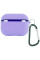 Силиконовый футляр с микрофиброй для наушников Airpods Pro 3 - Сиреневый / Dasheen - фото