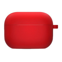Силиконовый футляр с микрофиброй для наушников Airpods Pro 3 - Красный / Red