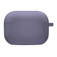 Силіконовий футляр з мікрофіброю для навушників Airpods Pro 3 - Сірий / Lavender Gray