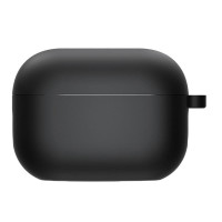 Силиконовый футляр с микрофиброй для наушников Airpods Pro 3 - Черный / Black