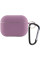 Силиконовый футляр с микрофиброй для наушников Airpods Pro 3 - Лиловый / Lilac Pride - фото