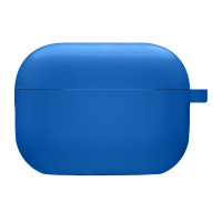Силиконовый футляр с микрофиброй для наушников Airpods Pro 3 - Синий / Royal blue