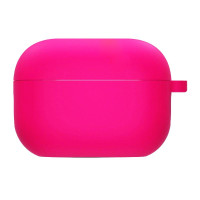 Силіконовий футляр з мікрофіброю для навушників Airpods Pro 3 - Рожевий / Barbie pink