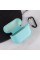 Силиконовый футляр с микрофиброй для наушников Airpods Pro 3 - Бирюзовый / Marine Green - фото